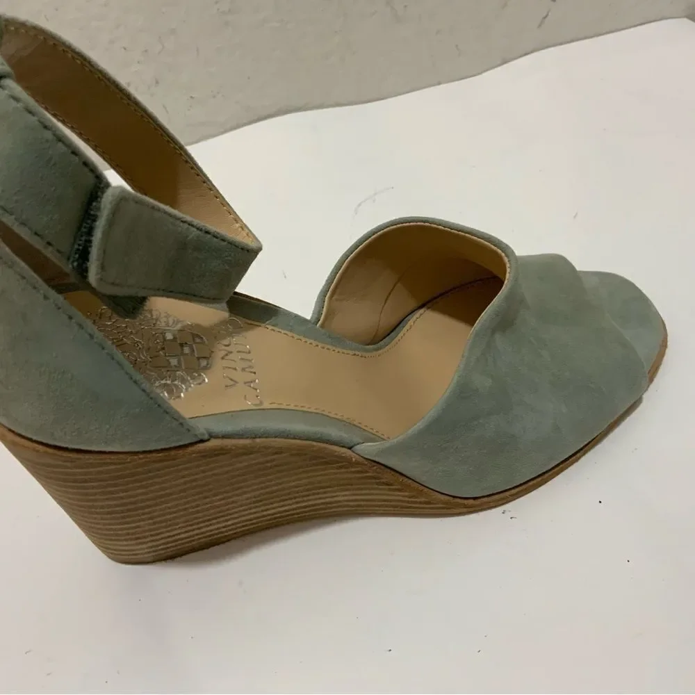 VINCE CAMUTO DEEDRIANA SUEDE WEDGE SANDAL US 6.5 M/37